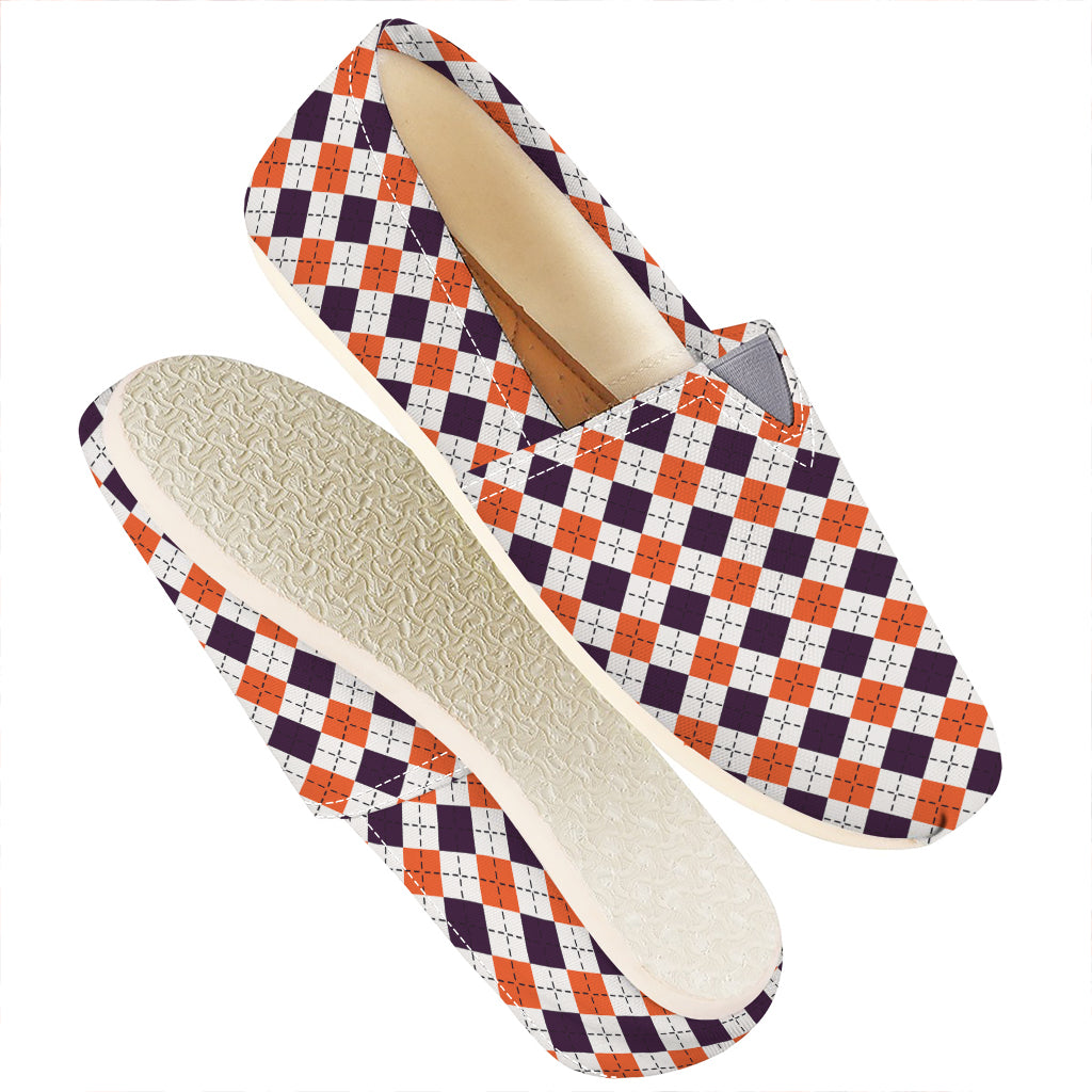 Halloween Checked Pattern Print Casual Shoes