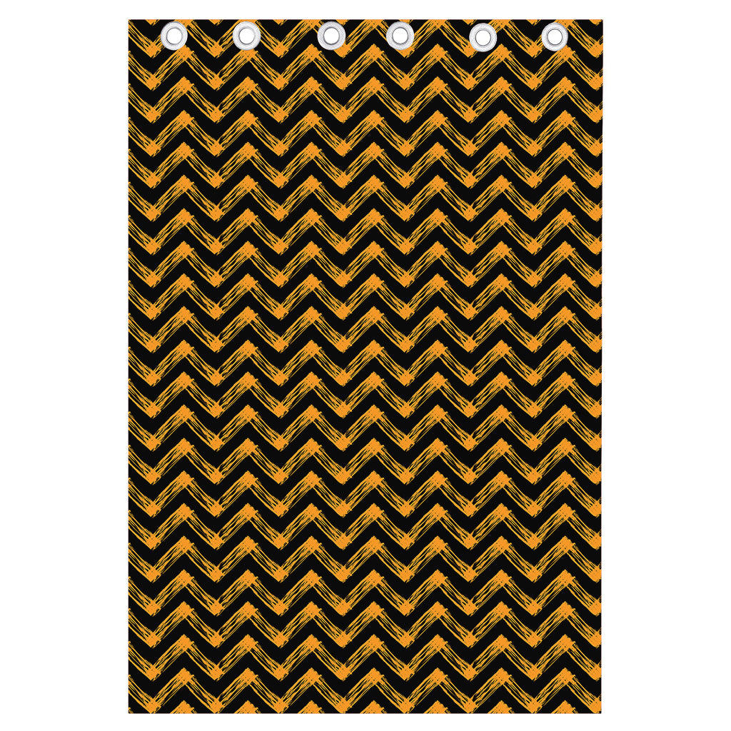 Halloween Chevron Pattern Print Curtain