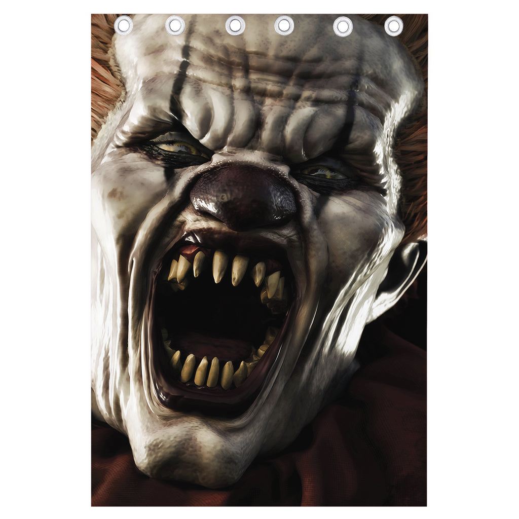Halloween Clown Print Curtain