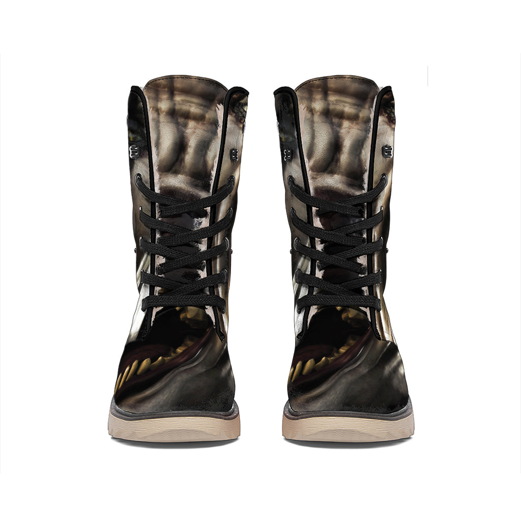 Halloween Clown Print Winter Boots