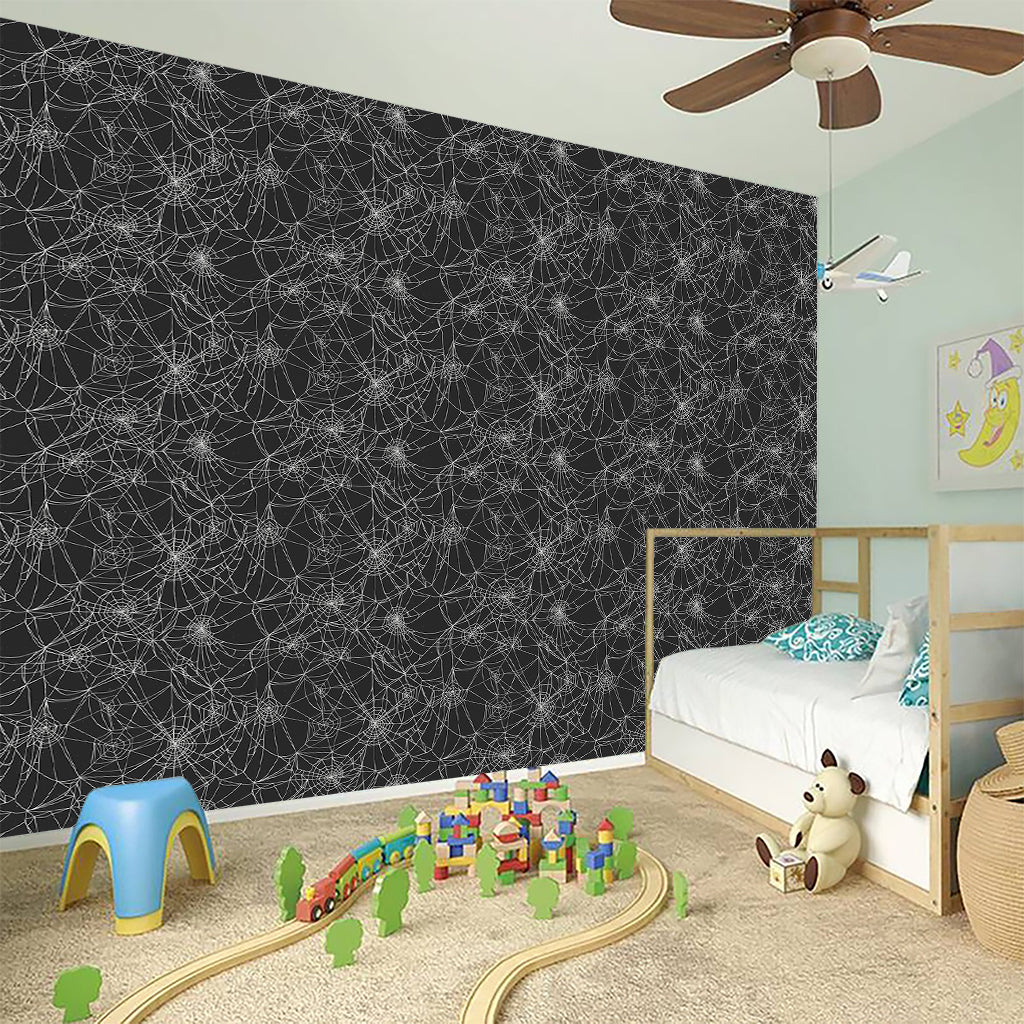 Halloween Cobweb Pattern Print Wall Sticker