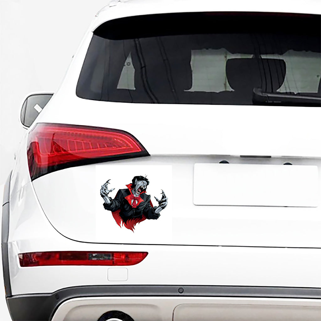 Halloween Evil Vampire Print Car Sticker