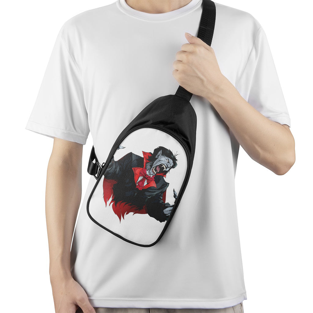 Halloween Evil Vampire Print Chest Bag