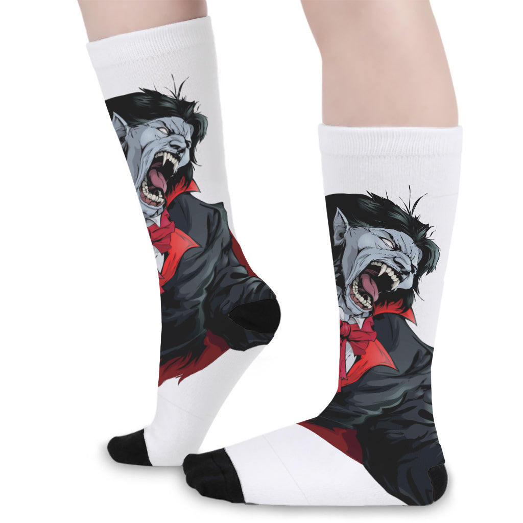 Halloween Evil Vampire Print Long Socks