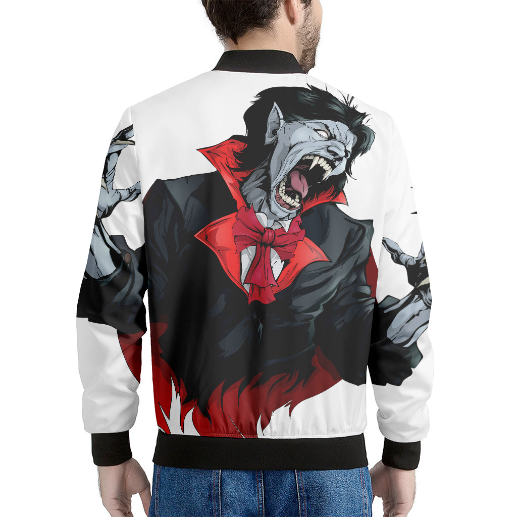 Halloween Evil Vampire Print Men's Bomber Jacket