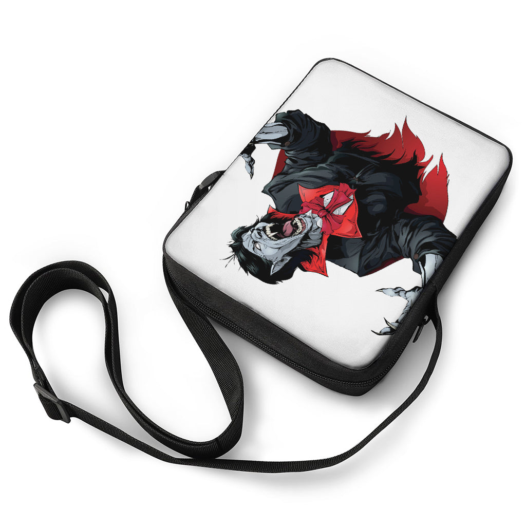 Halloween Evil Vampire Print Rectangular Crossbody Bag