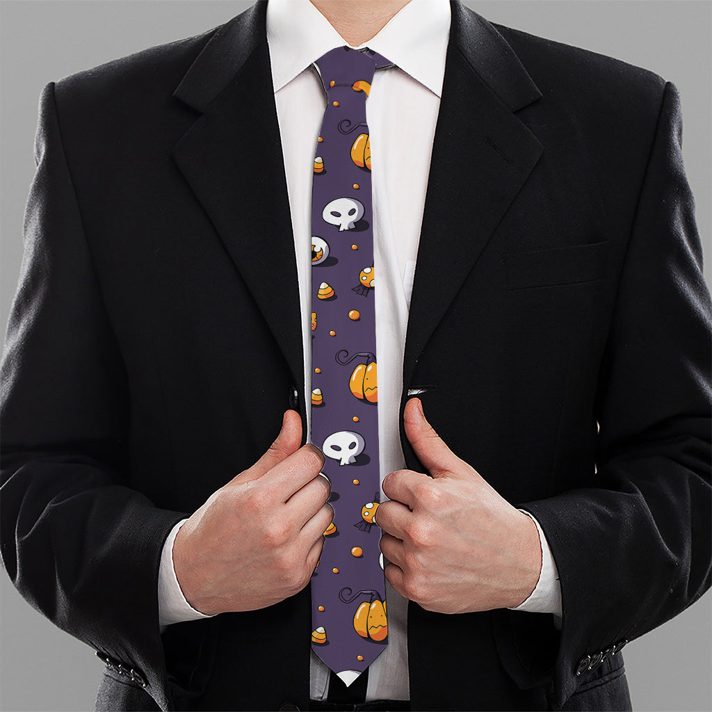 Halloween Eyeball Pattern Print Necktie