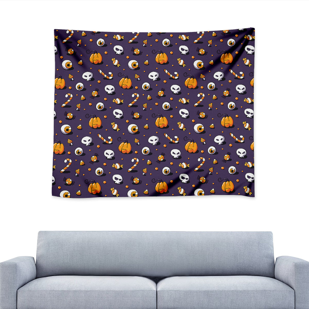 Halloween Eyeball Pattern Print Tapestry