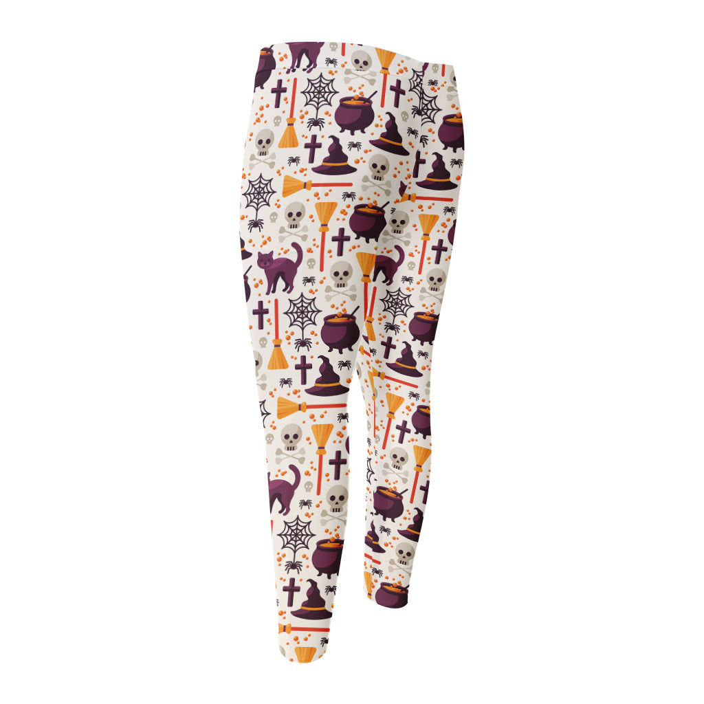 Halloween Festival Pattern Print Men's Compression Pants