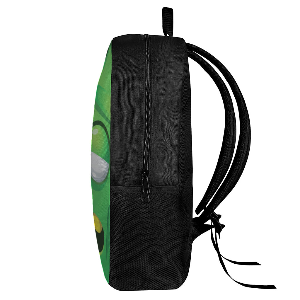 Halloween Frankenstein Face Print 17 Inch Backpack