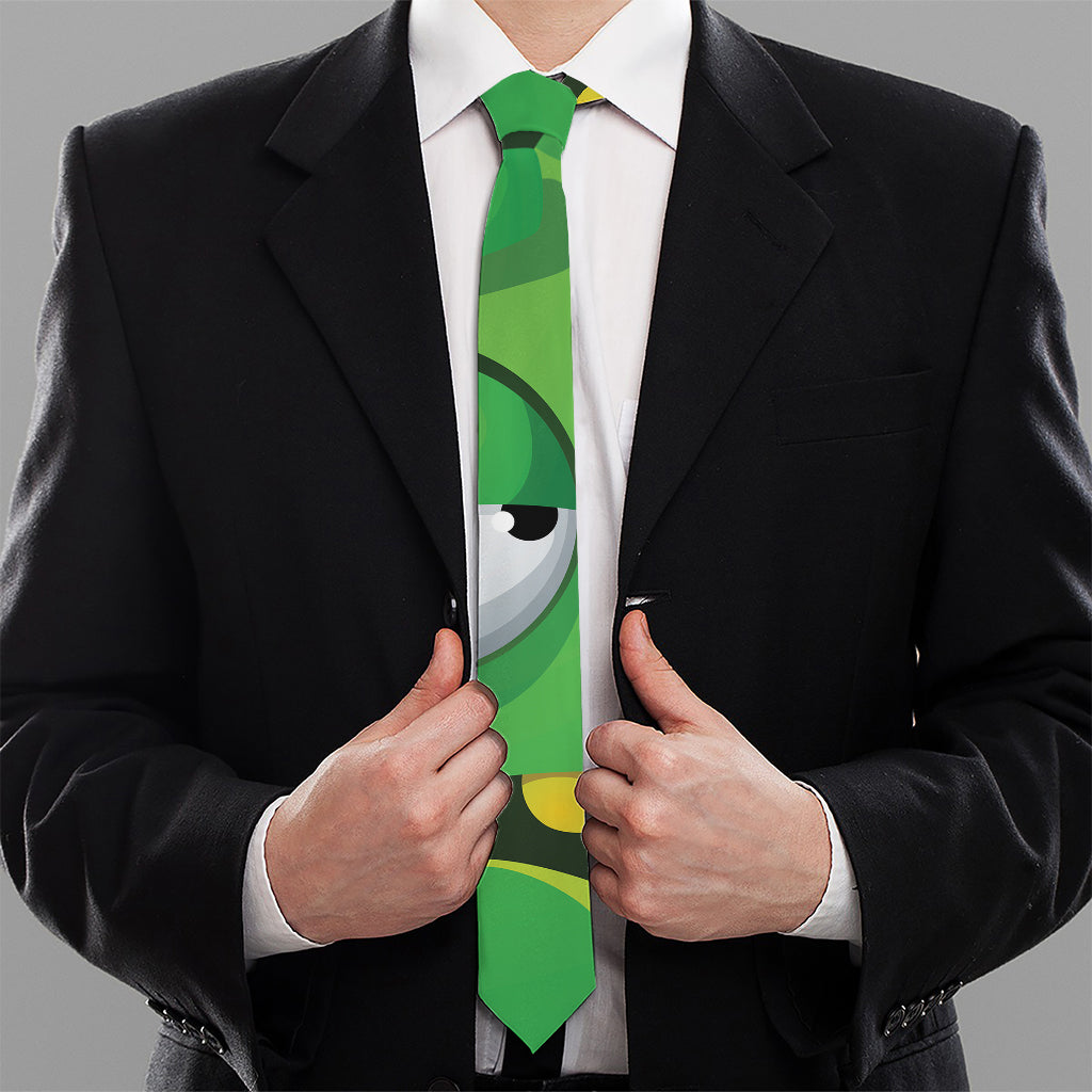 Halloween Frankenstein Face Print Necktie