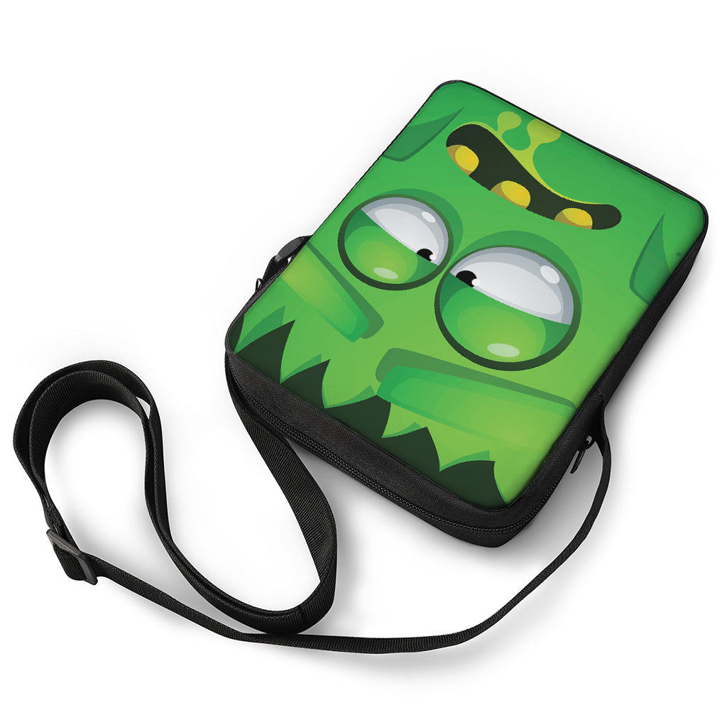 Halloween Frankenstein Face Print Rectangular Crossbody Bag