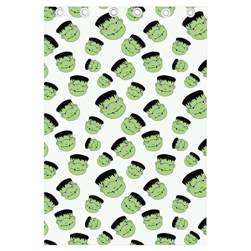 Halloween Frankenstein Pattern Print Curtain