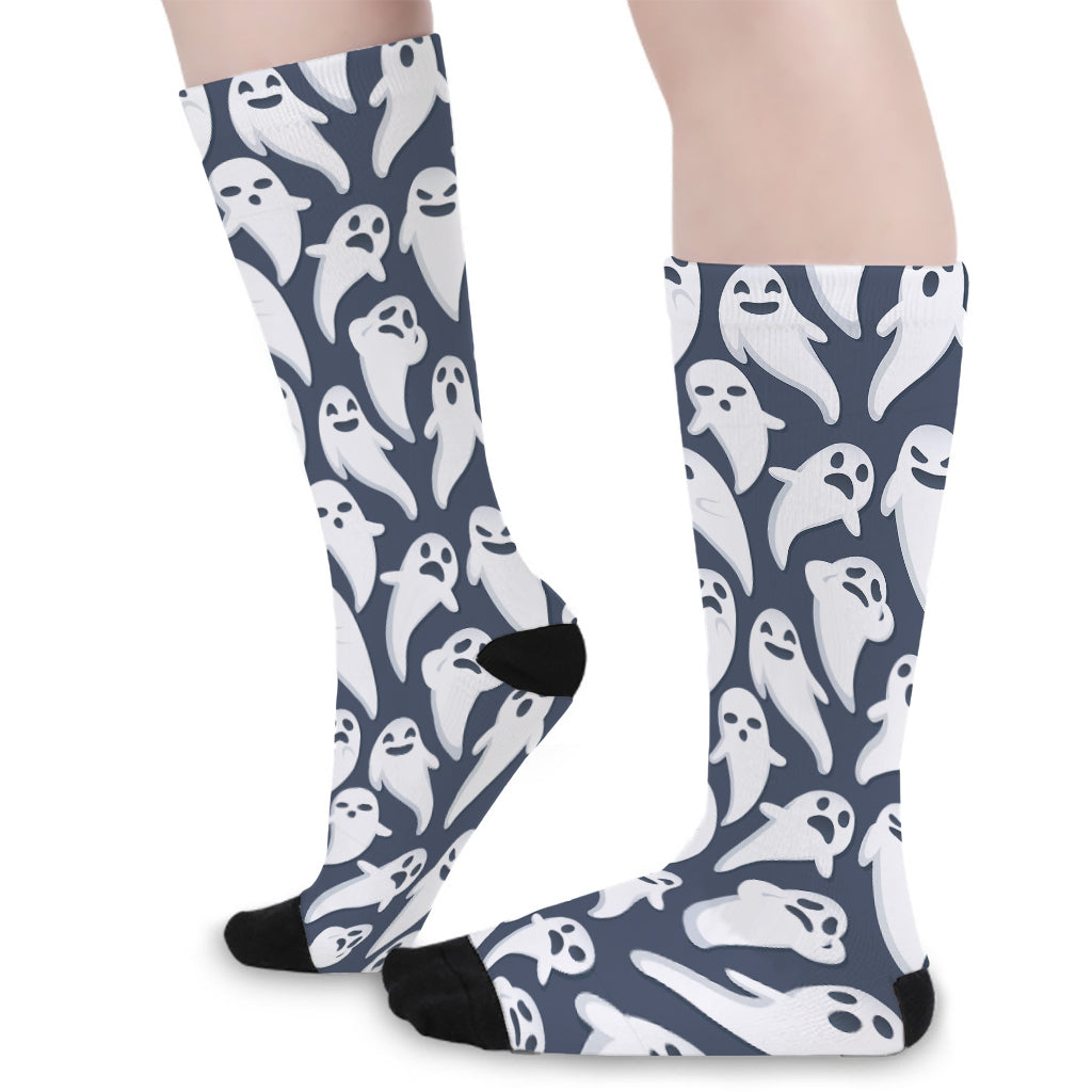 Halloween Ghost Pattern Print Long Socks