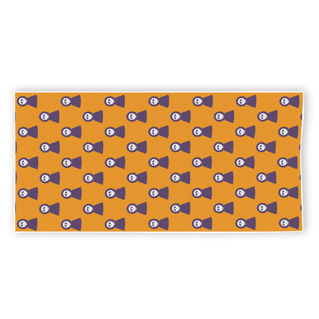 Halloween Grim Reaper Pattern Print Beach Towel