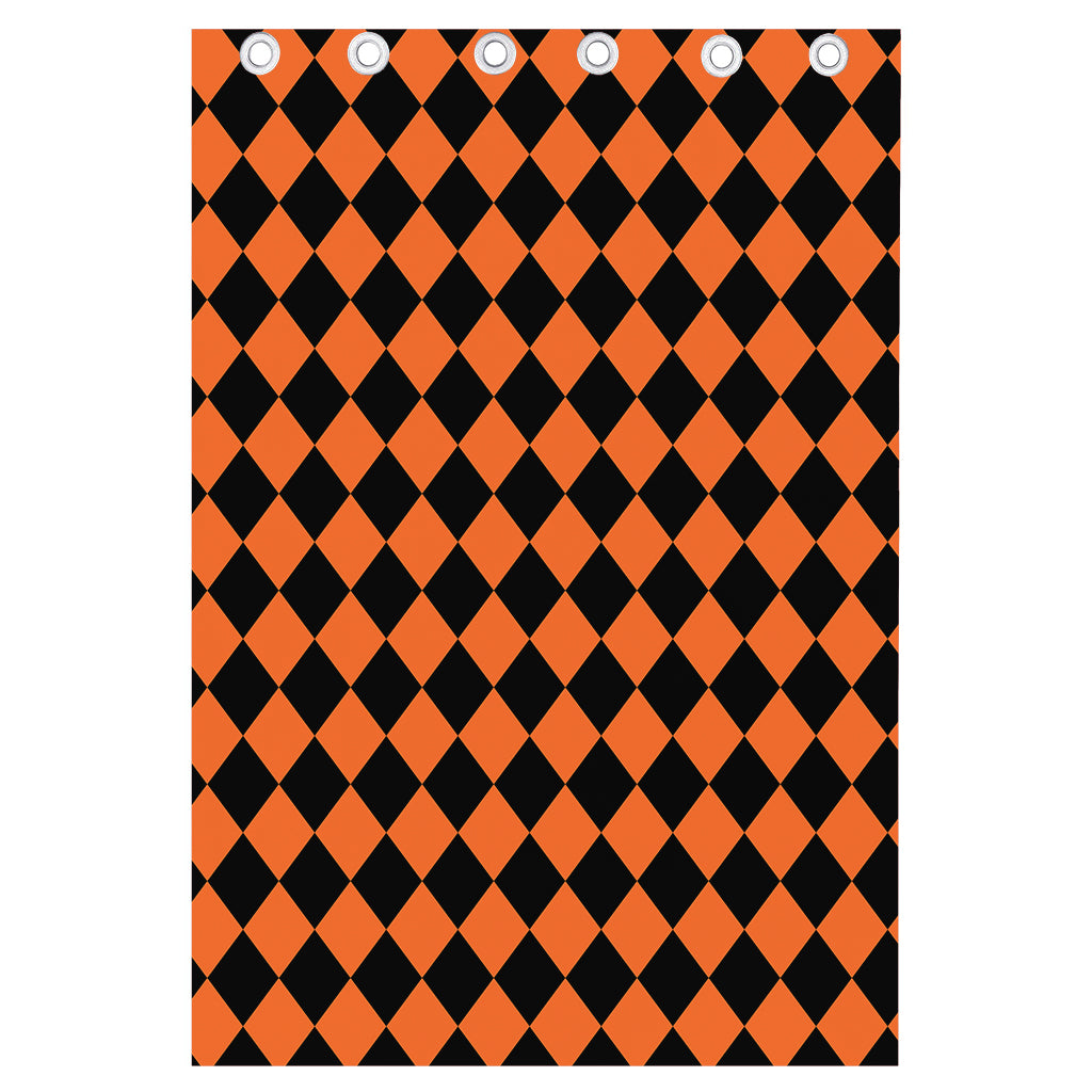 Halloween Harlequin Pattern Print Curtain