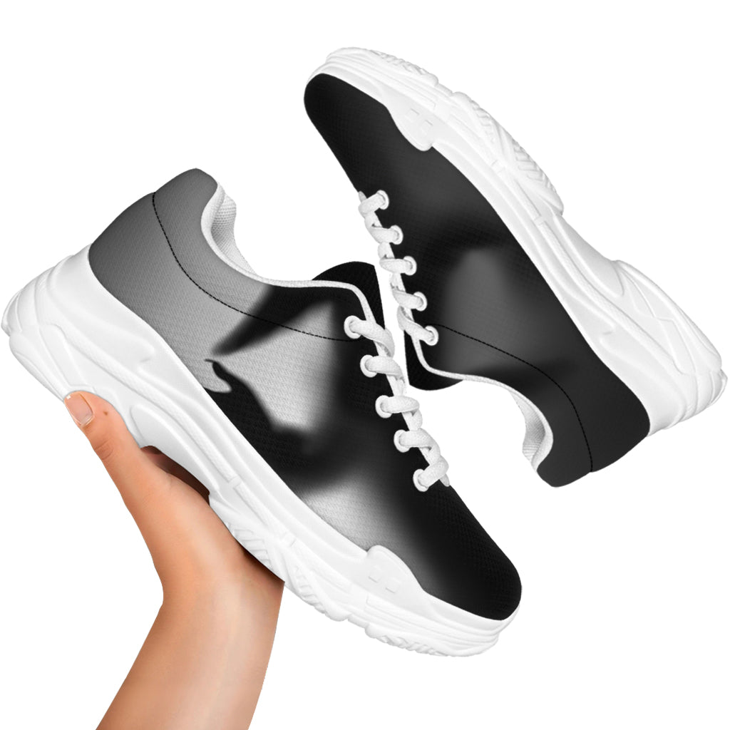 Halloween Horror Witch Print White Chunky Shoes
