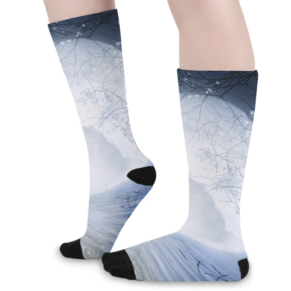 Halloween Moonlight Print Long Socks