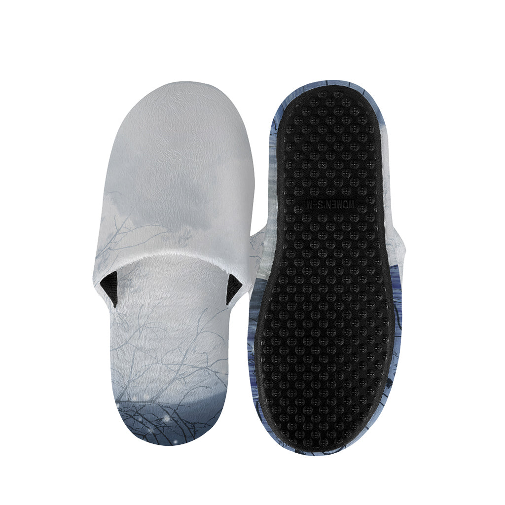 Halloween Moonlight Print Slippers