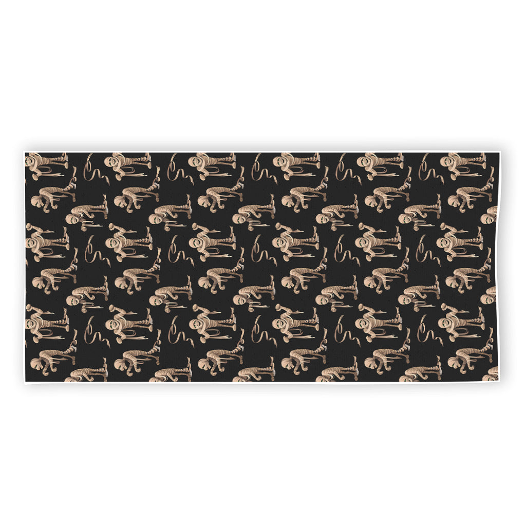 Halloween Mummy Pattern Print Beach Towel