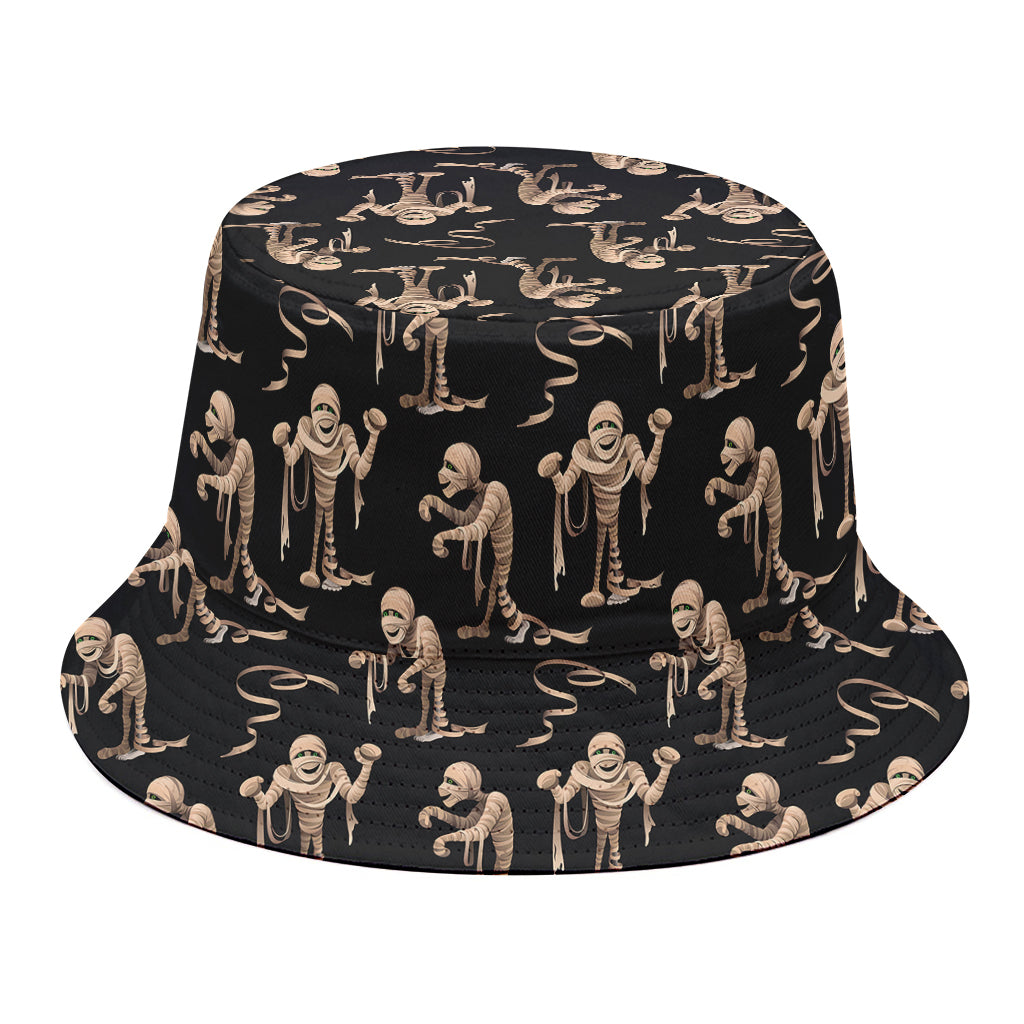 Halloween Mummy Pattern Print Bucket Hat