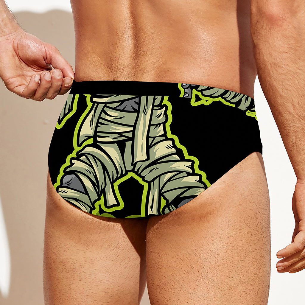 Halloween Mummy Print Men's Swim Briefs