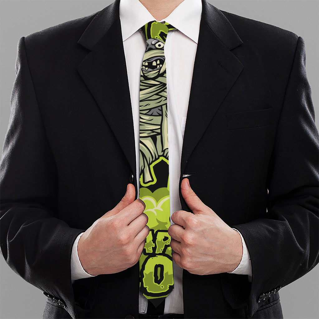Halloween Mummy Print Necktie