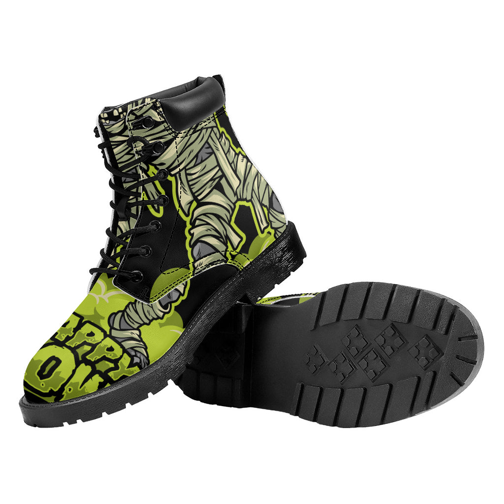 Halloween Mummy Print Work Boots