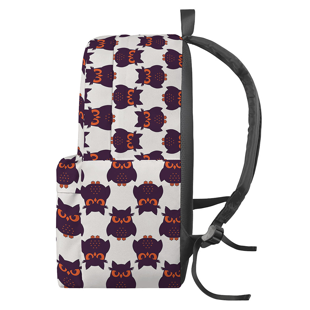 Halloween Owl Pattern Print Backpack