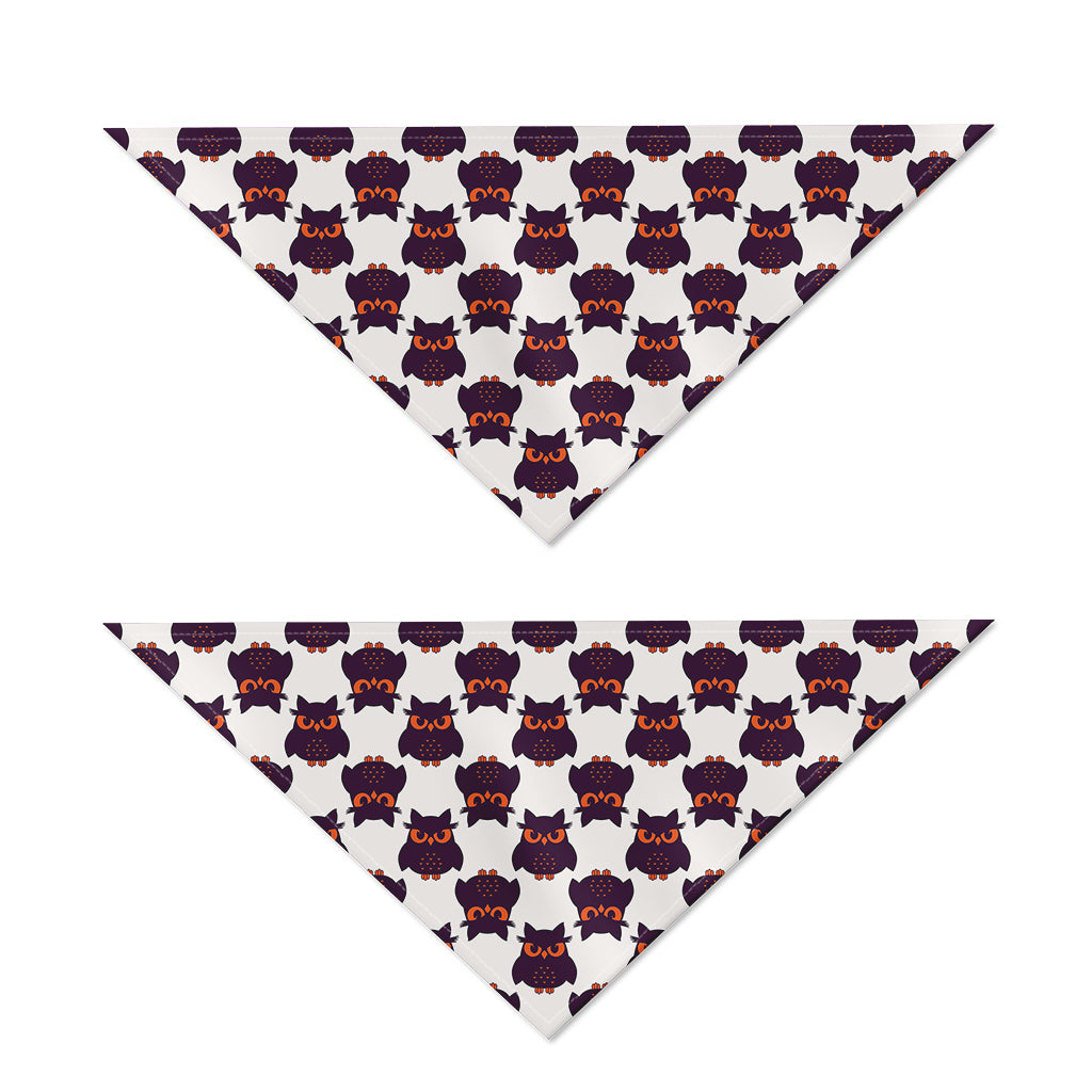 Halloween Owl Pattern Print Dog Bandana