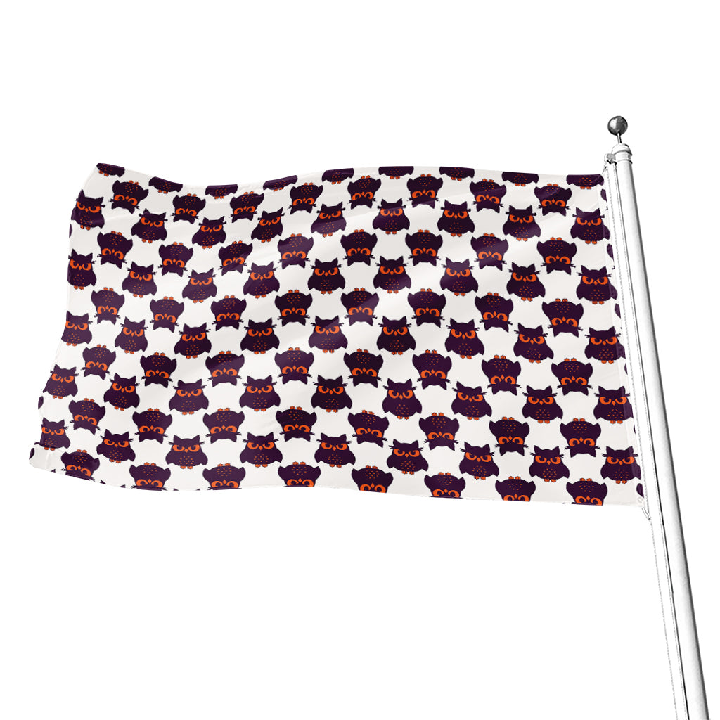 Halloween Owl Pattern Print Flag
