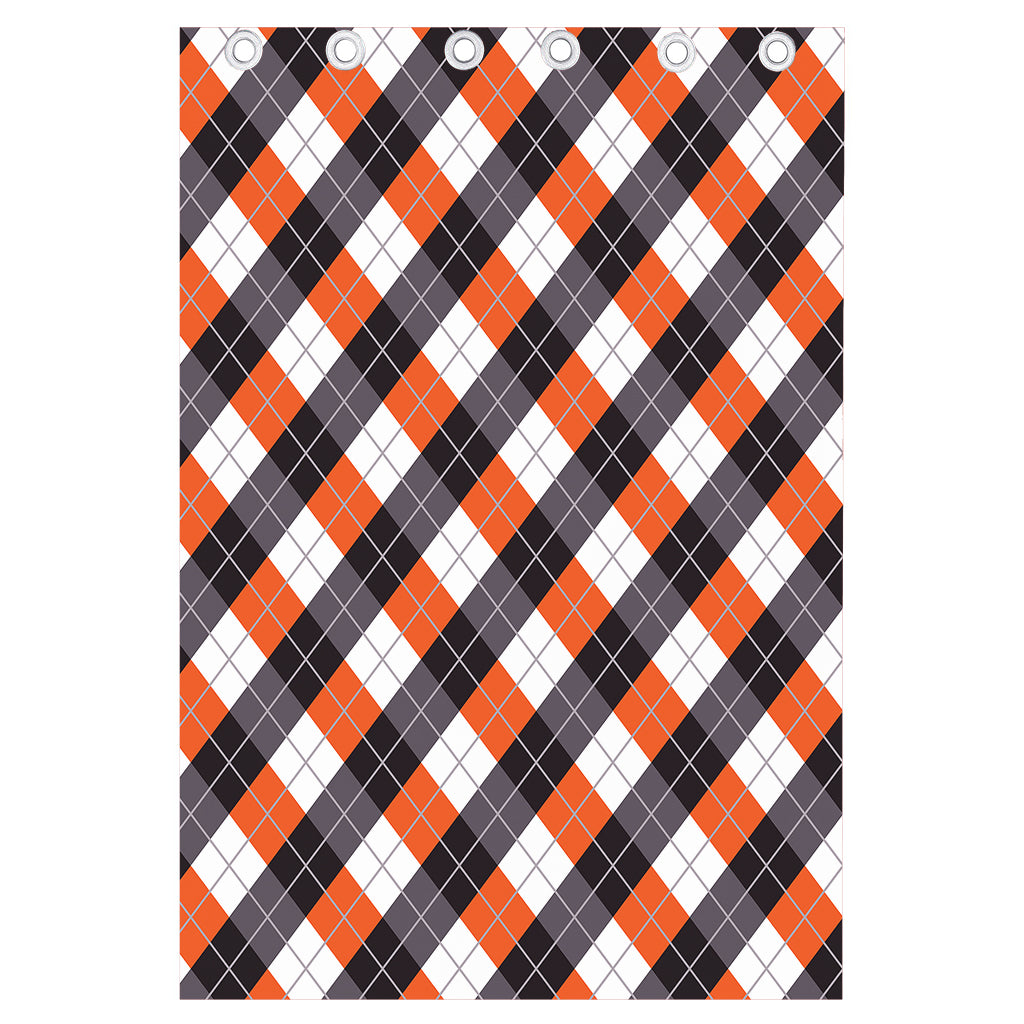 Halloween Party Argyle Pattern Print Curtain