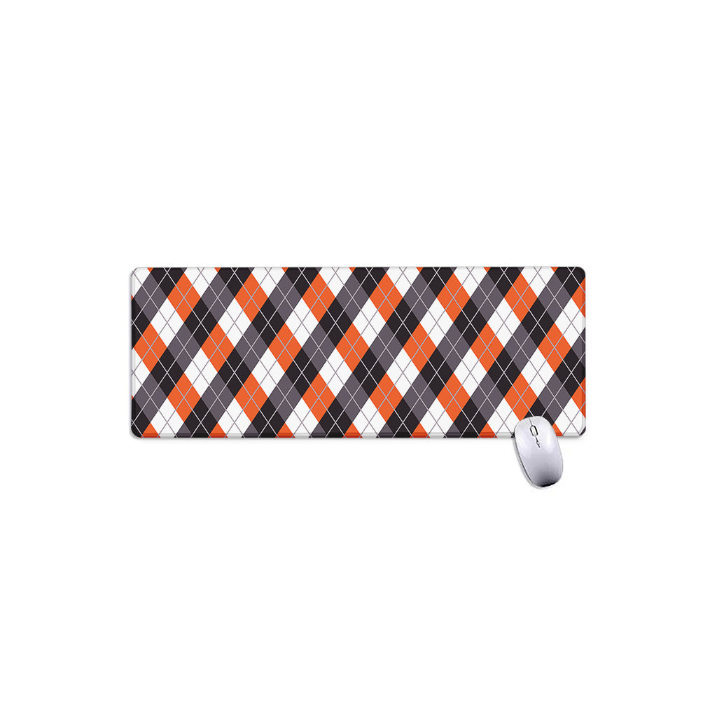 Halloween Party Argyle Pattern Print Extended Mouse Pad