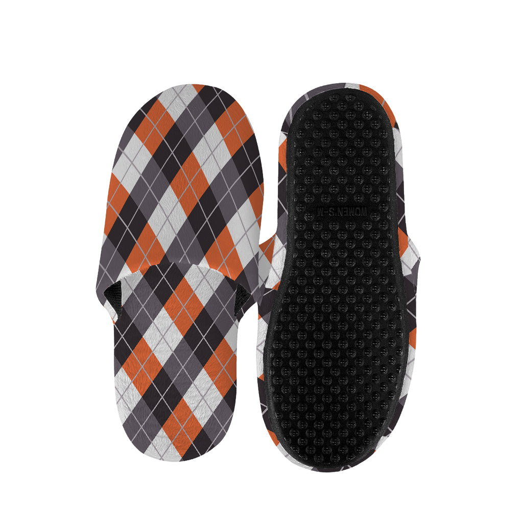 Halloween Party Argyle Pattern Print Slippers