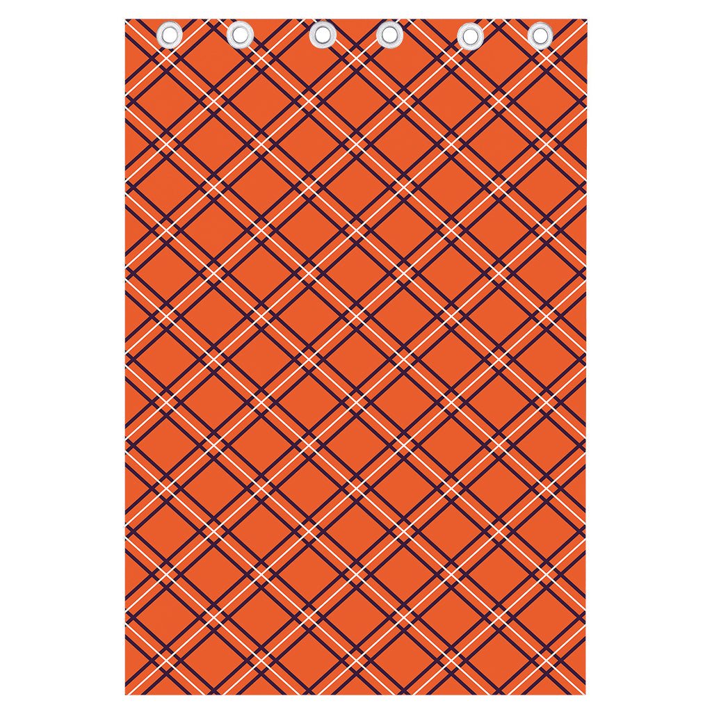 Halloween Plaid Pattern Print Curtain
