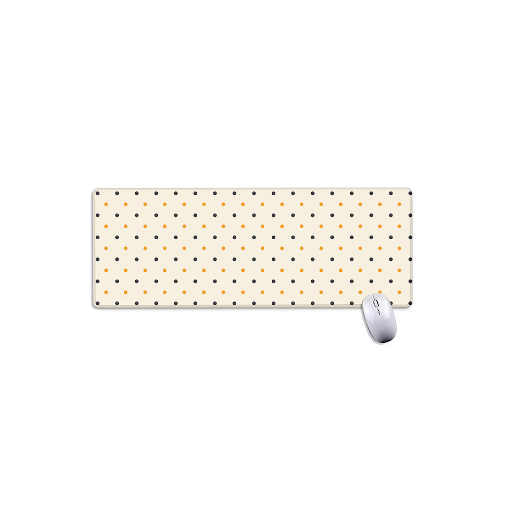Halloween Polka Dot Pattern Print Extended Mouse Pad