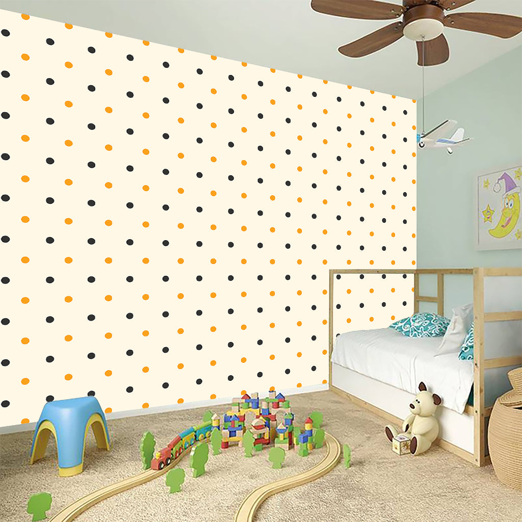 Halloween Polka Dot Pattern Print Wall Sticker