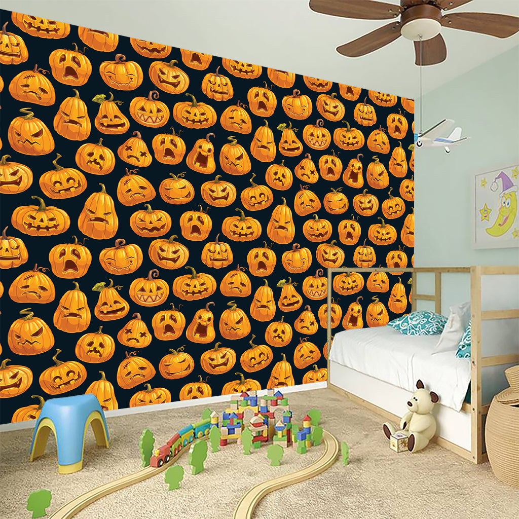 Halloween Pumpkin Jack-O'-Lantern Print Wall Sticker