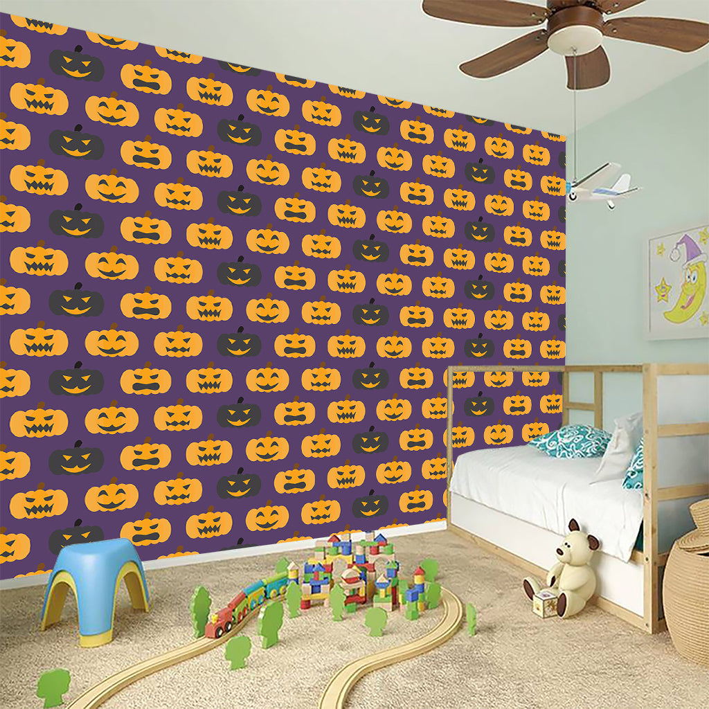 Halloween Pumpkin Pattern Print Wall Sticker