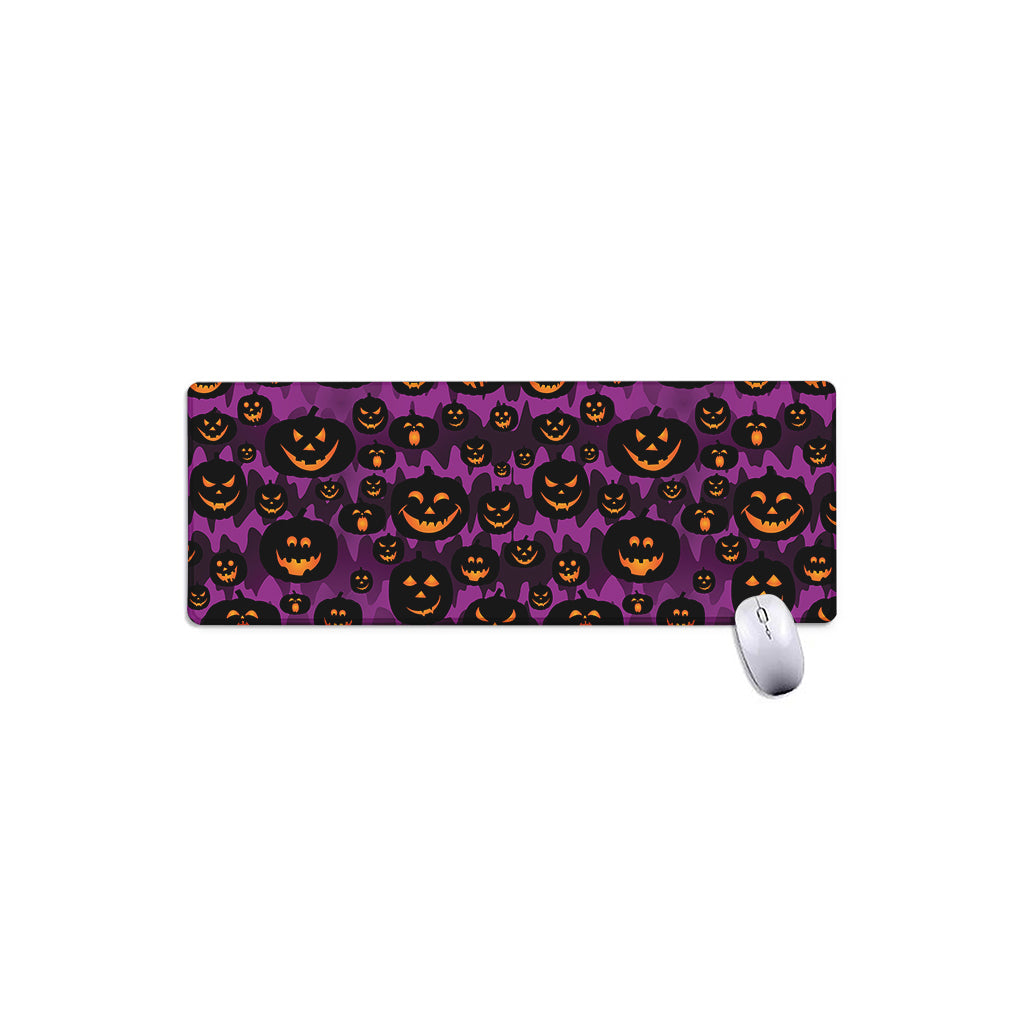 Halloween Pumpkin Smiley Faces Print Extended Mouse Pad