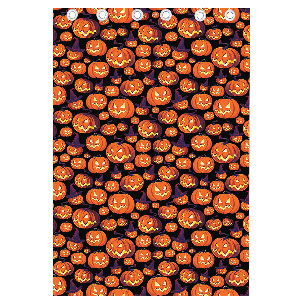 Halloween Pumpkin Witch Pattern Print Curtain