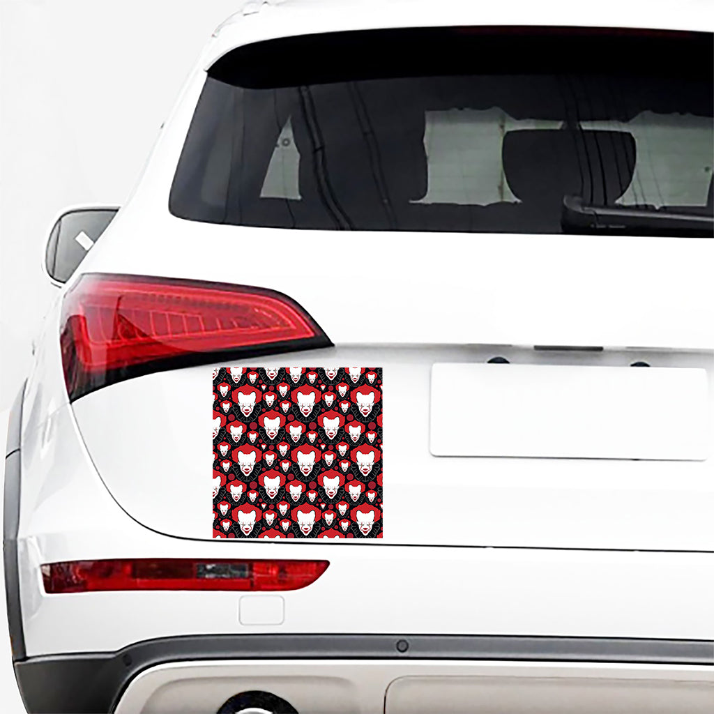 Halloween Scary Clown Pattern Print Car Sticker