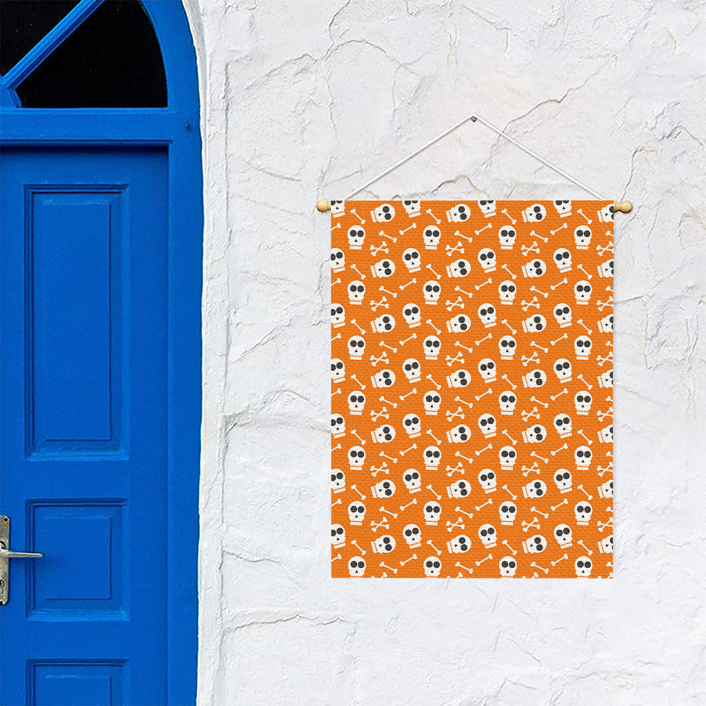 Halloween Skull Pattern Print Garden Flag