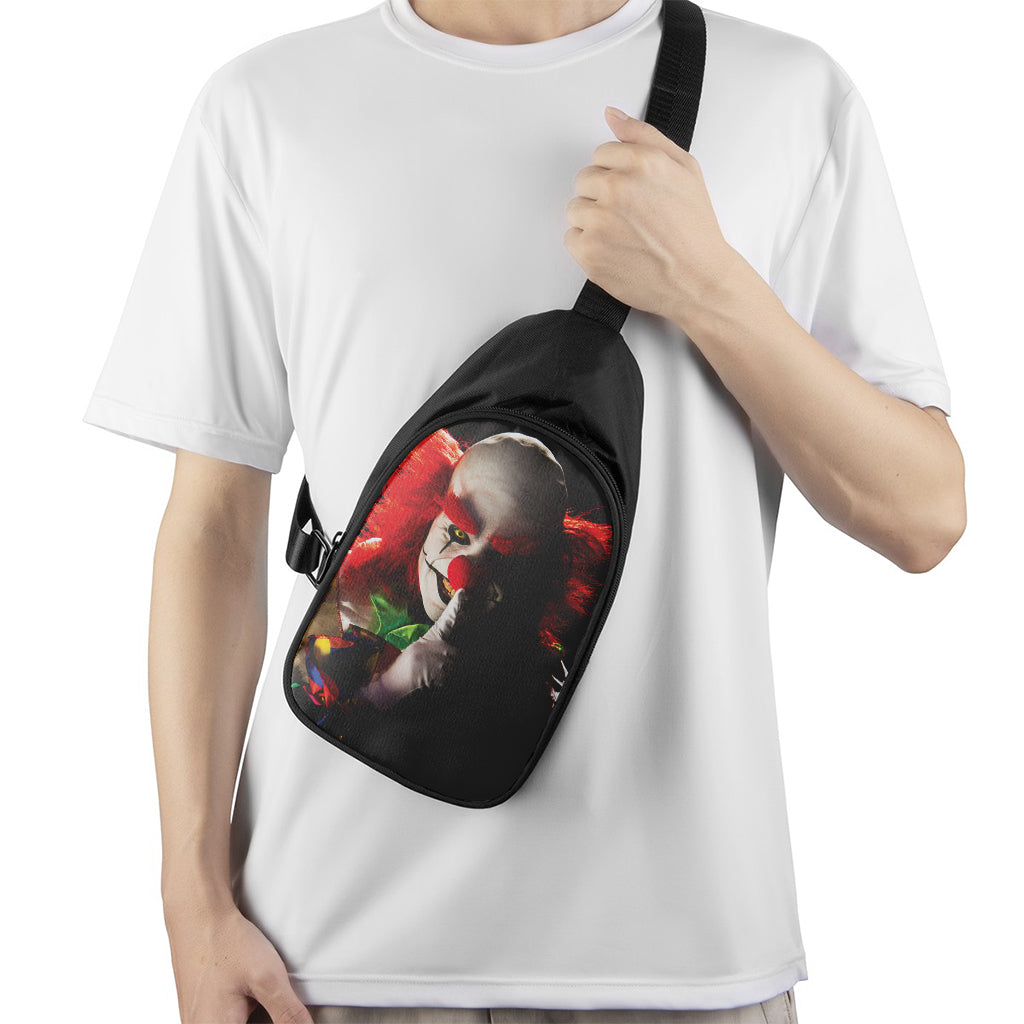 Halloween Smiling Clown Print Chest Bag