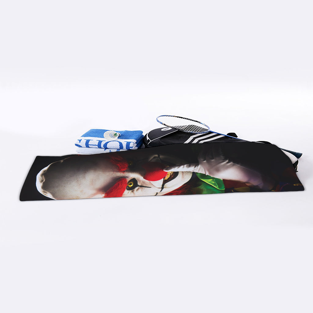 Halloween Smiling Clown Print Sports Towel