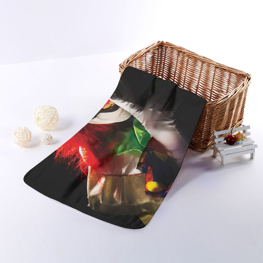 Halloween Smiling Clown Print Towel