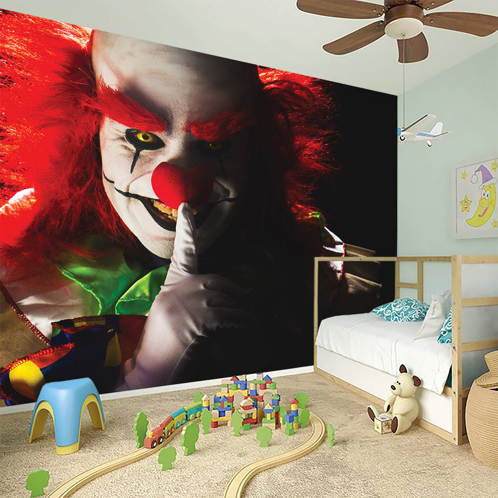 Halloween Smiling Clown Print Wall Sticker