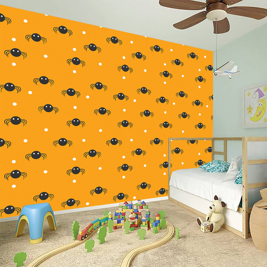 Halloween Spider Pattern Print Wall Sticker