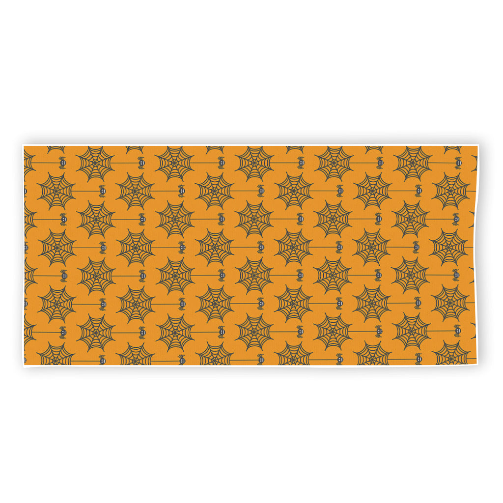 Halloween Spider Web Pattern Print Beach Towel