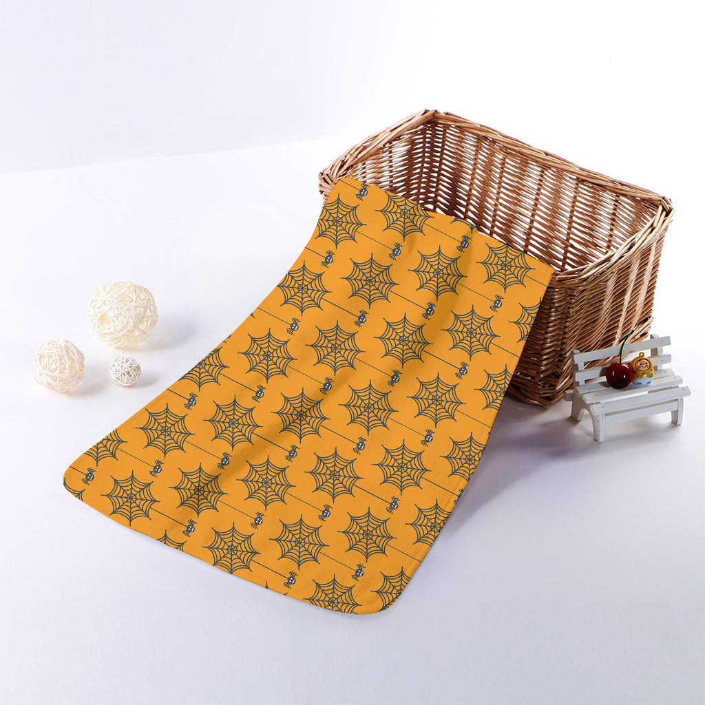 Halloween Spider Web Pattern Print Towel